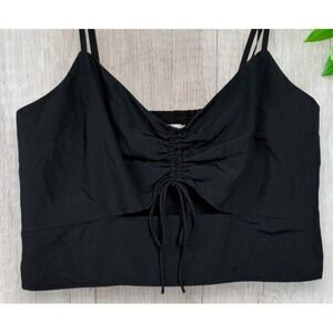 Abercrombie & Fitch Ultra Crop Cutout Lined Top‎ Blouse - Size S - Black